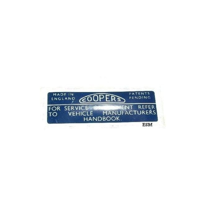 Air Filter Sticker "COOPERS"