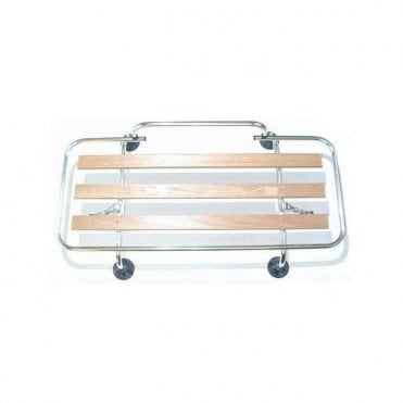 Boot Lid Rack-Polished Aluminium With Wooden Slats - Not Specifically Designed for Morris Minors or Austin A30/A35