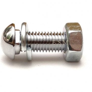 Bumper Bolt & Nut (Chrome) Small Head