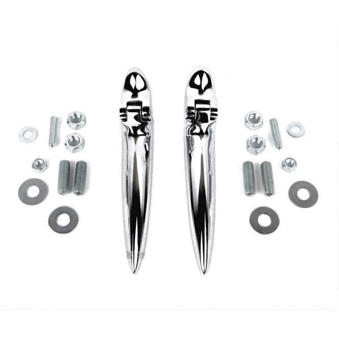 thumbnail image 2 of AEspares Chrome Plated Boot Trunk Lid Hinges Set For Morris Oxford S2U – 10 Piece With Washers 2 of 4