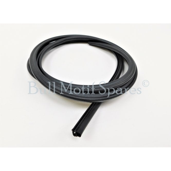 Door Draught Excluder - Black Rubber - Push Fit, 4 Door FRONT