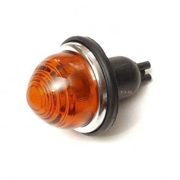Flasher/Indicator Light-Complete (Domed Amber Glass Lens)