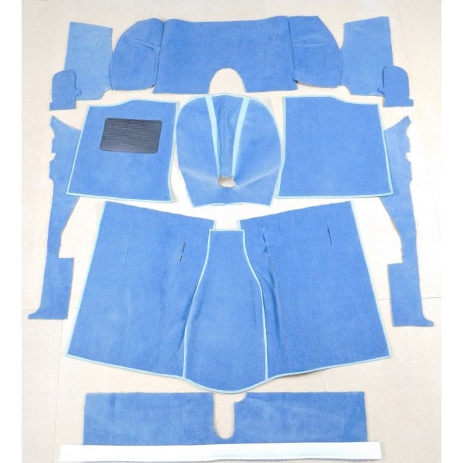 LHD A35 Blue Carpet Set With Heel Mat