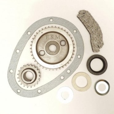 Timing Chain Replacement Kit - Single Row - With Seal,Gasket,Chain,Tensioners & Gears - Fits All OHV Models