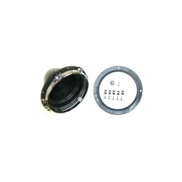 Universal Plastic Headlamp / Headlight Bowl With Inner Chrome Rim & Gasket (Sealed Beam)