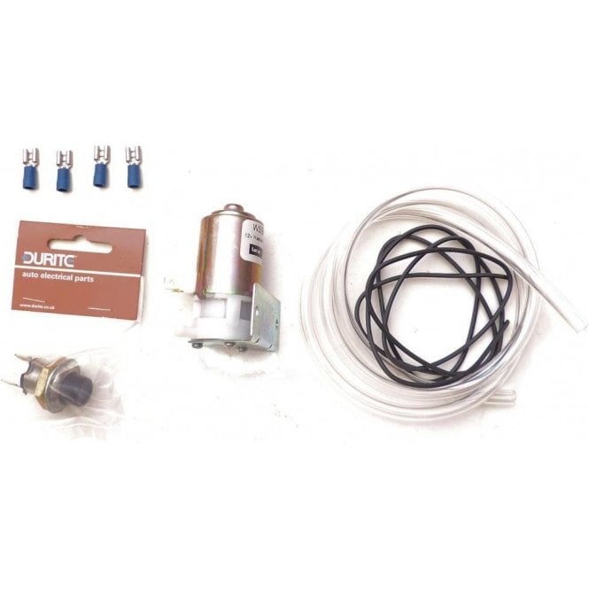 Windscreen Washer Kit (Electrical Pump) with PUSH BUTTON Type Switch (20mm Mounting Hole)